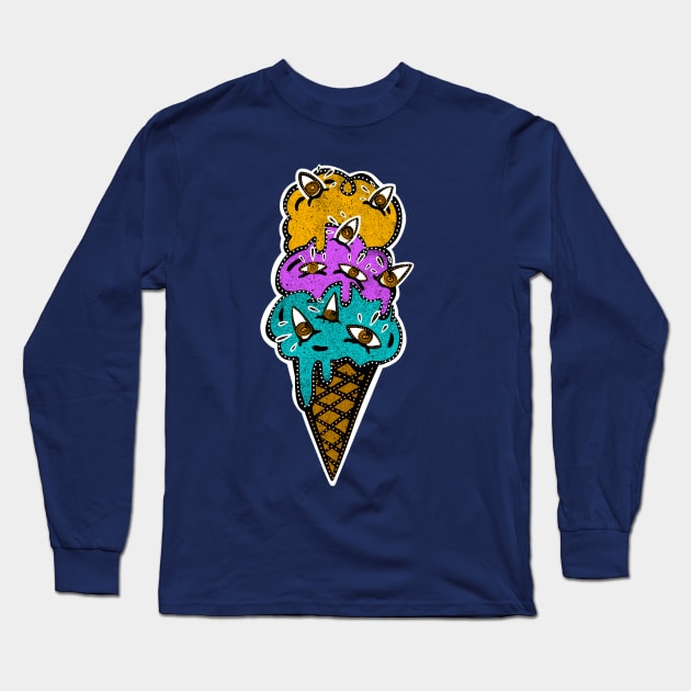 “Eyescream” ice cream with eyes sprinkles, get woke Long Sleeve T-Shirt by SubtleSplit